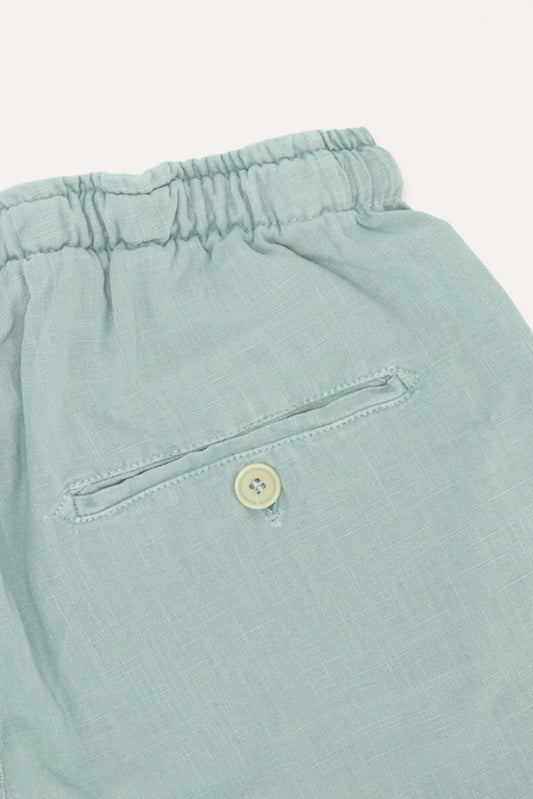 BERMUDAS DE LINO VERDE AGUA