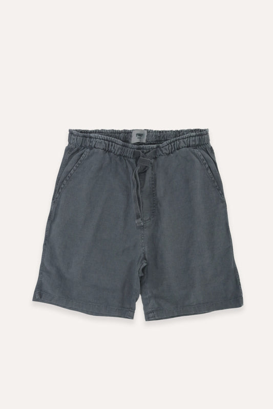 BERMUDAS DE LINO AZUL