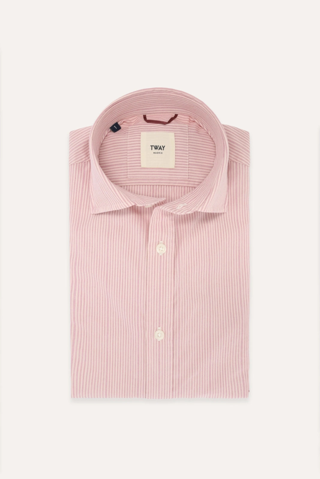 CAMISA ROSA CON RAYAS FINAS