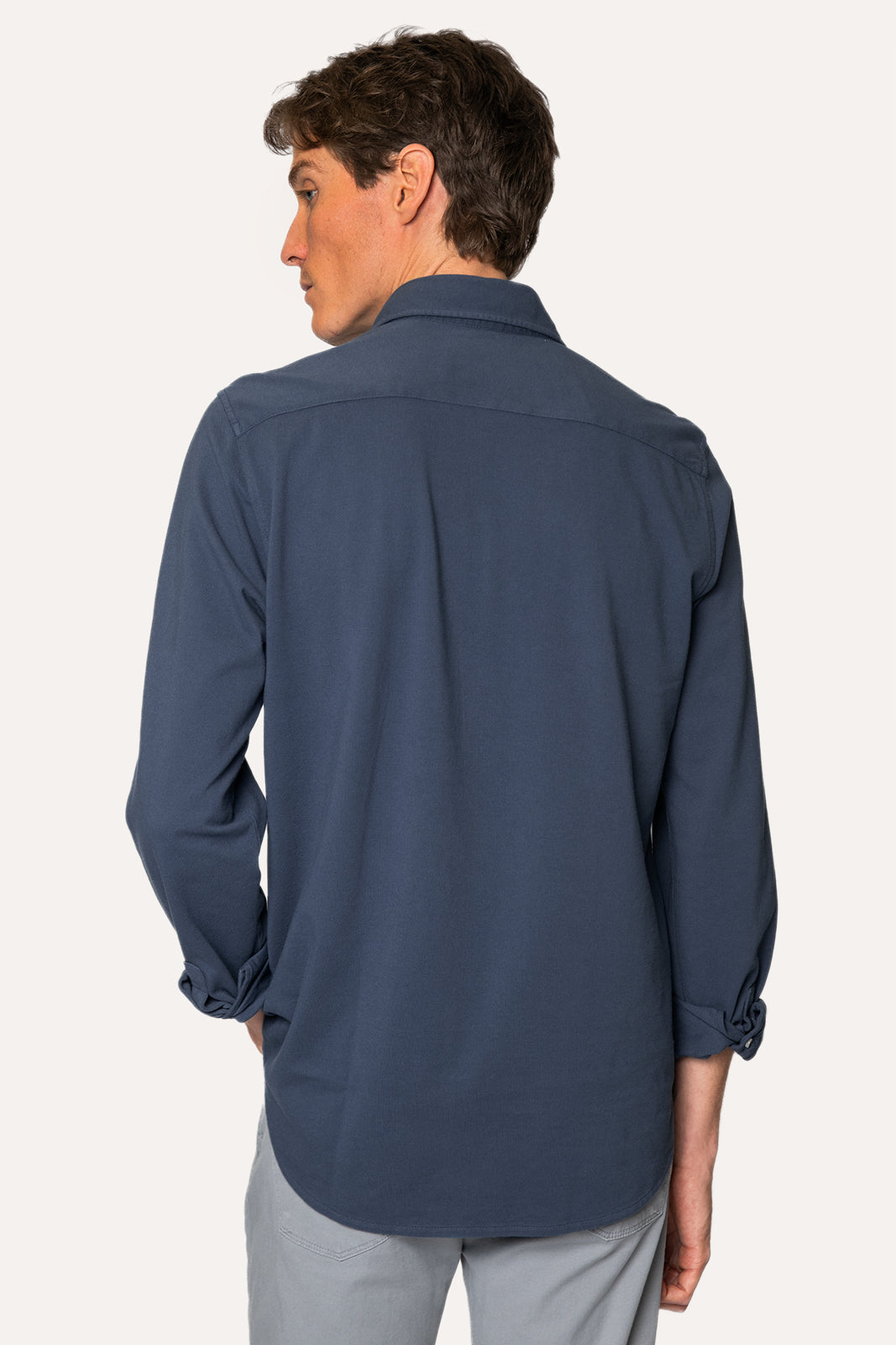 CAMISA PIQUÉ AZUL DENIM