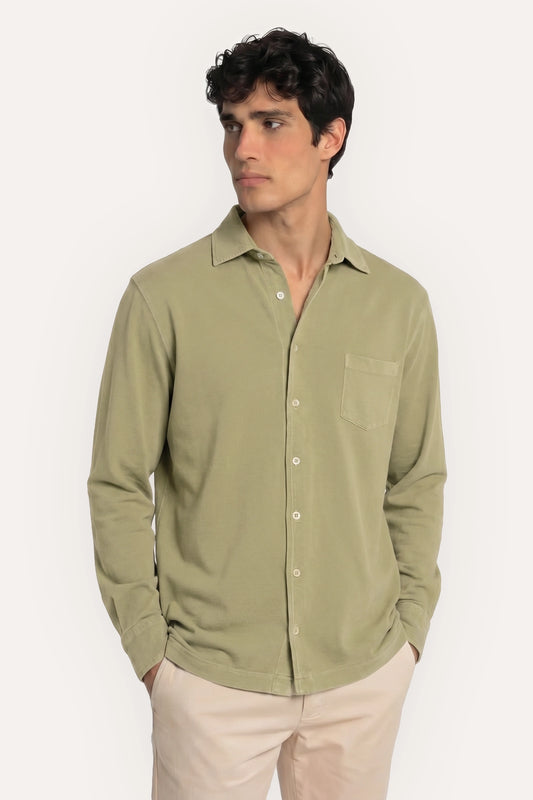 CAMISA JERSEY VERDE OLIVA