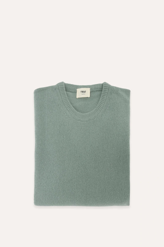 JERSEY CUELLO REDONDO VERDE AGUA