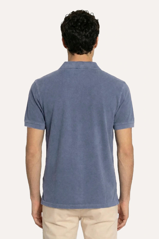 POLO MANGA CORTA PIQUÉ AZUL