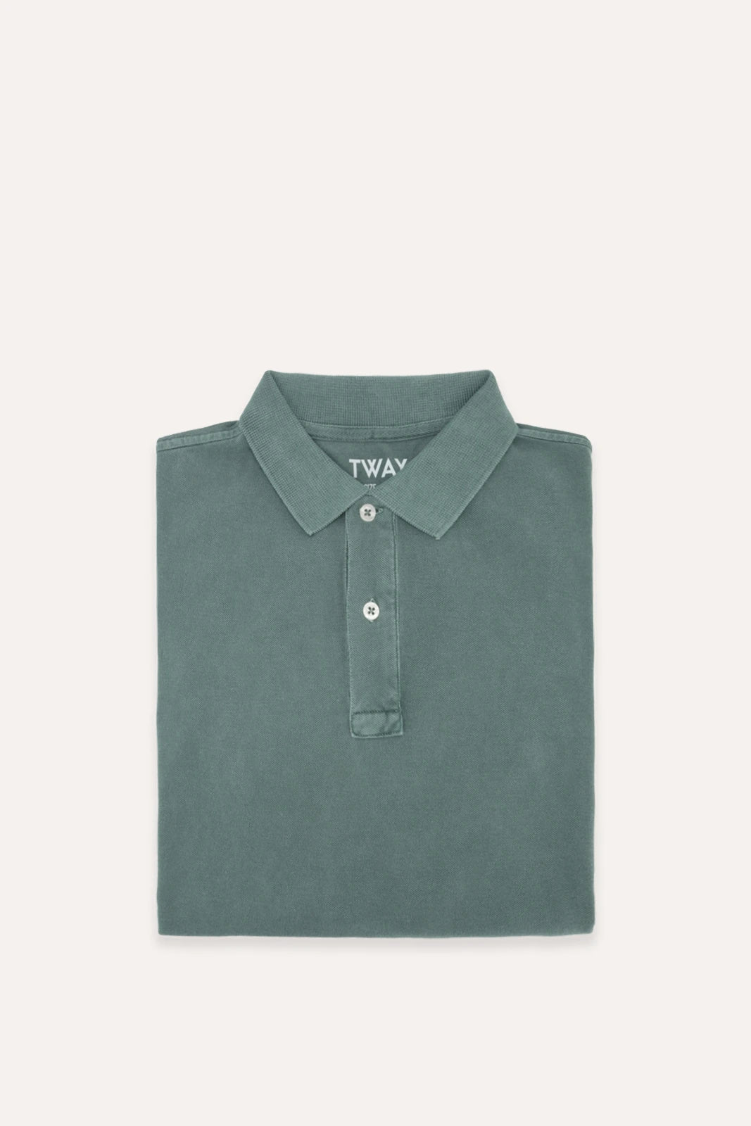 POLO MANGA CORTA PIQUÉ VERDE OSCURO