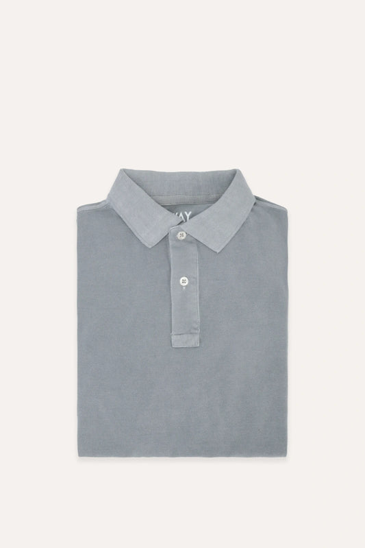 POLO MANGA CORTA PIQUÉ GRIS