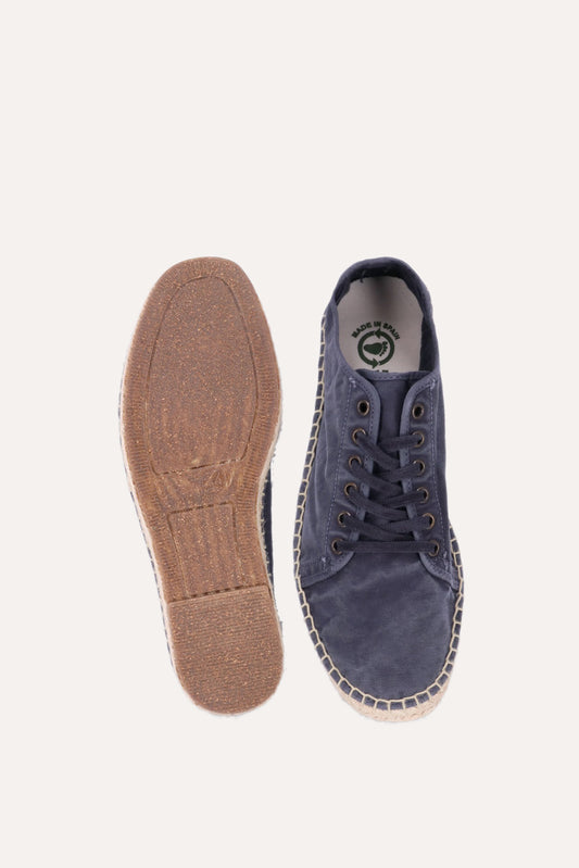 alpargata cordones azul marino natural world tway