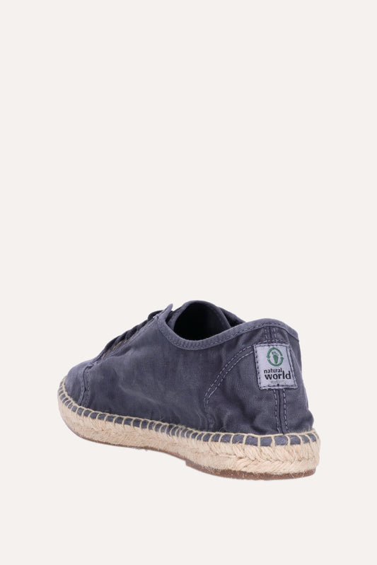 alpargata cordones azul marino natural world tway