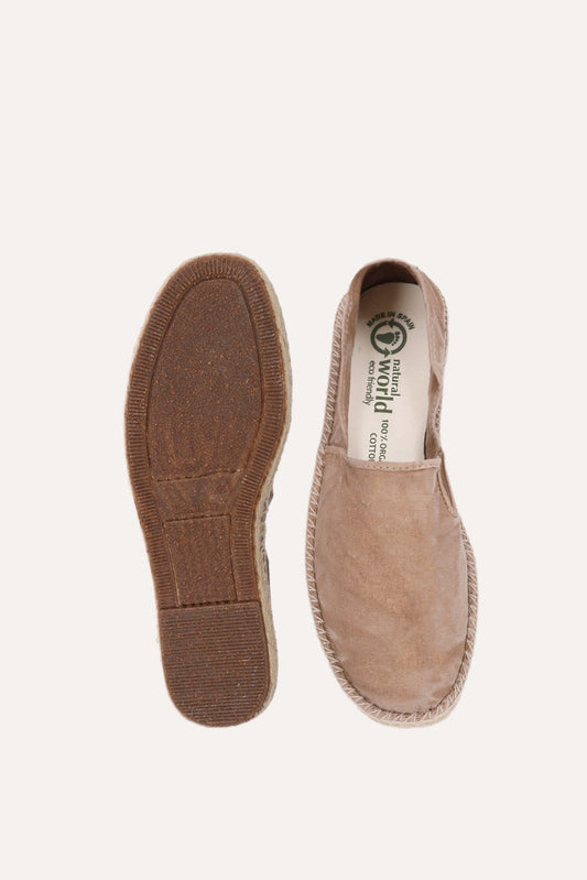 alpargata loneta beige desgastada natural world tway