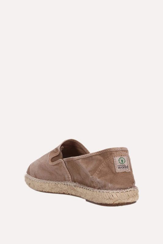 alpargata loneta beige desgastada natural world tway