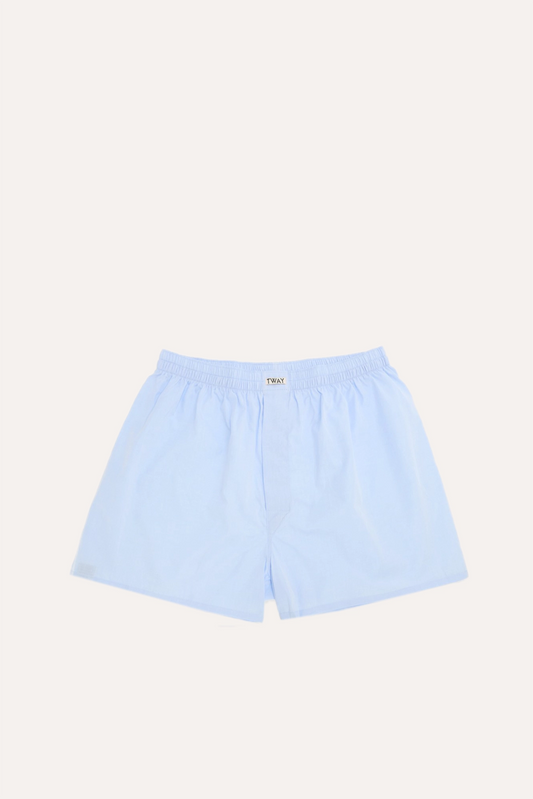 CALZONCILLOS BLANCOS CON CUADROS AZULES BÓXER