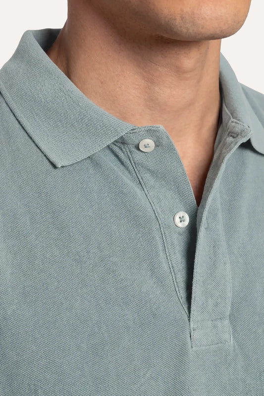 POLO MANGA CORTA PIQUÉ VERDE