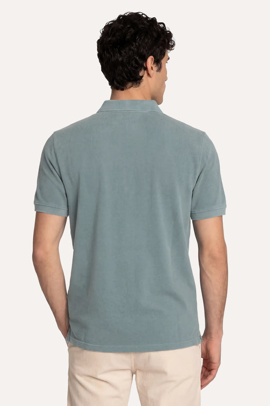 POLO MANGA CORTA PIQUÉ VERDE