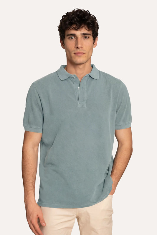 POLO MANGA CORTA PIQUÉ VERDE