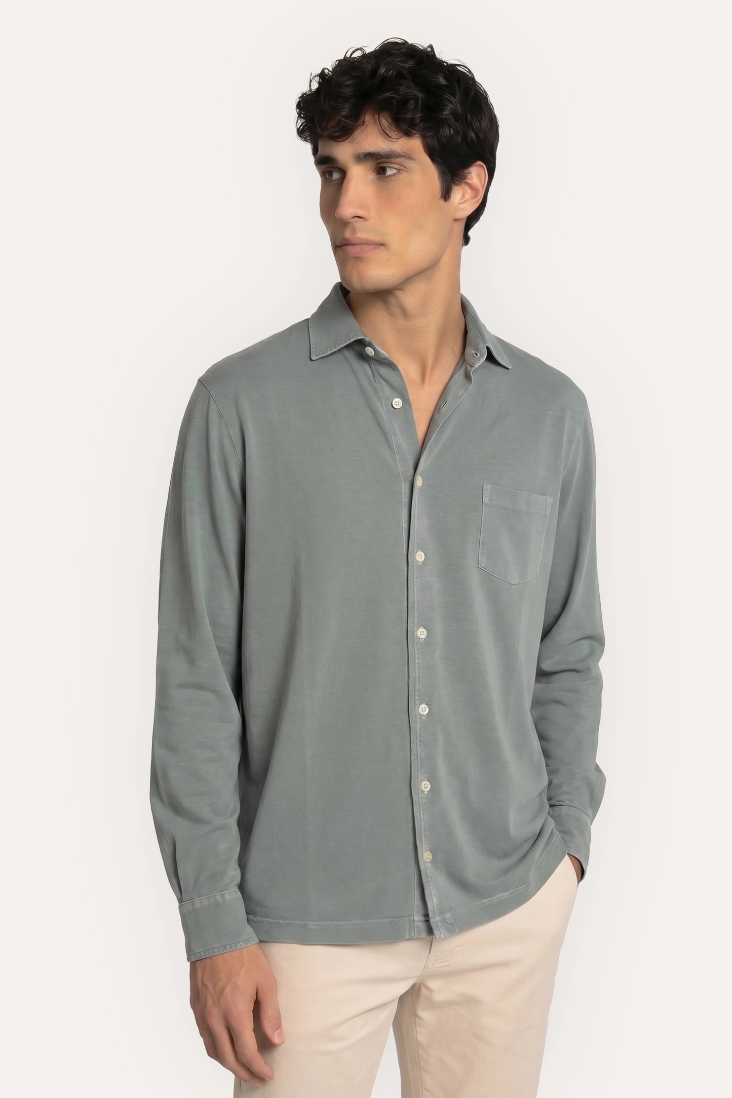 CAMISA JERSEY AZUL VERDOSO
